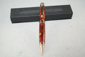 Handgefertigter geschmolzener Bronze Zigarrenstift mit 24Kt Gold und Pistole Metall Teile - Bild 1 von 4