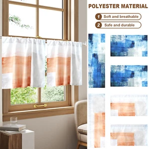 3 Pcs Kitchen Curtain Set Decorative Valance and Tier Curtain Sets wetrJ - Picture 1 of 22