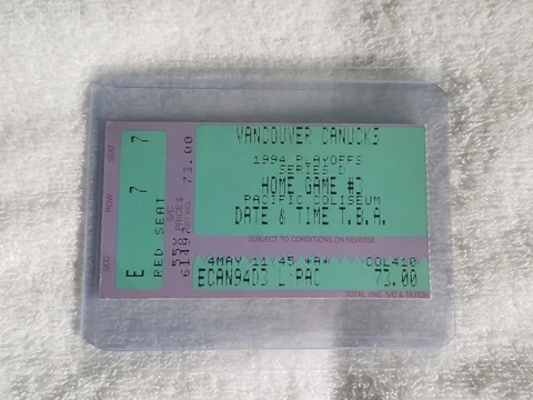 1994 STANLEY CUP FINALS GAME 6 TICKET STUB VANCOUVER CANUCKS NEW YORK RANGERS Cover