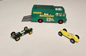 W762-MATCHBOX KING SIZE K-5 RACING CAR TRANSPORTER AND LOTUS #19 & Maserati #52 - Picture 1 of 8