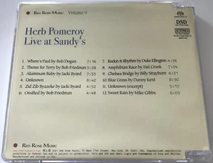 Herb Pomeroy Big Band Jazz/Live  at Sandy's  2001   SACD and Casing  Like New - Foto 1 di 2