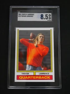 TREVOR LAWRENCE 2021 TOPPS X LAWRENCE #15 - SGC 8.5 NM-MT+ - JACKSONVILLE - Picture 1 of 2
