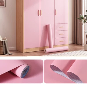 Pink Peel Stick Wallpaper for Cainets Self Adhesive Removable Furniture Sticker - Picture 1 of 12