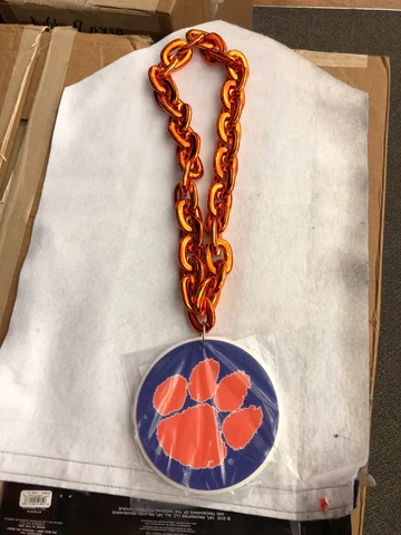 CLEMSON TIGERS  BIG   Logo ORANGE  Fan Chain Big Chain Necklace  AMINCO Cover