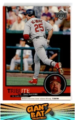 1999 Upper Deck Mark McGwire Tribute #13 Mark McGwire - Image 1 of 2