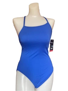 Costume da bagno Speedo Endurance donna taglia # 6/32 blu pezzo unico schiena incrociata nuovo - Foto 1 di 7