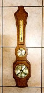 Wetterstation - Holz - Thermometer, Barometer, Hygrometer - Wandgerät - Bild 1 von 4