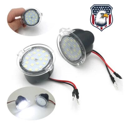 Par Indicador de luz LED vista lateral debajo del espejo retrovisor charco para Ford F150 Edge 09-14 Foto 1 de 4