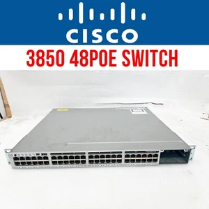 Cisco Catalyst 3850 48 Port Gigabit Ethernet PoE+ Switch Missing Cover - Picture 1 of 5