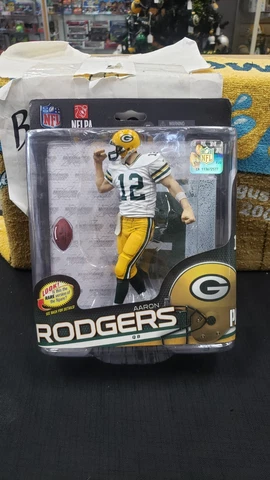 NIB NFL AARON RODGERS GREEN BAY PACKERS MCFARLANE WHITE JERSEY SERIES 34 Cover