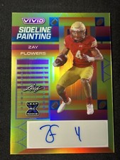 #/10 Zay Flowers 2023 Leaf Vivid Rookie AUTO Card Ravens NFL RC Boston College