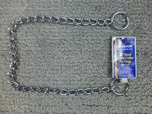 NEW With Tags Dog Pet Choke Chain Collar 20" Silver Color Heavy 3.0 mm - Picture 1 of 3