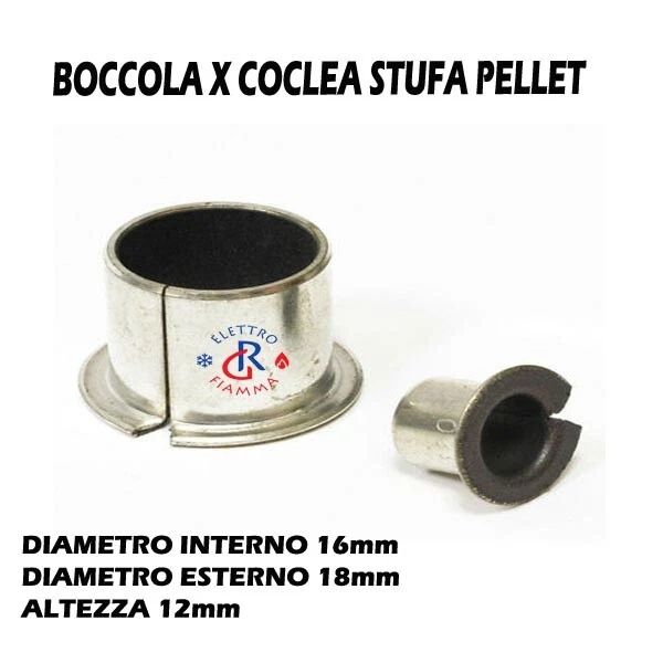 YES BOCCOLA BRONZINA D 16-18 PER TRAMOGGIA COCLEA STUFA CALDAIA PELLET MORETTI RAVEL