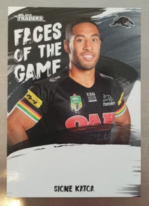 2019 NRL Traders Faces of the Game Sione Katoa Card FG42/64 Penrith Panthers - Bild 1 von 2