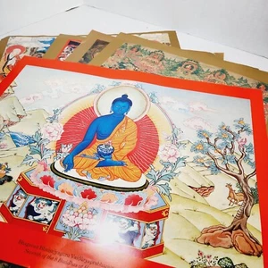 Buddhist Dharma Publishing Variety Art Poster/Prints VTG 1980s Buddhas Bukula - Photo 1 sur 23