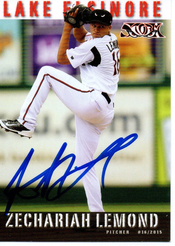 Zech Lemond 2015 Lake Elsinore Storm Signed Card - Image 1 of 1