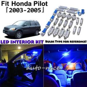 Kit de equipamiento de 16 luces interiores LED azules para Honda Pilot 2003 2004 2005 - Imagen 1 de 10