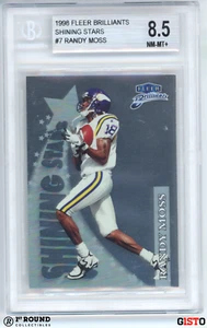 Randy Moss BGS 8.5+: 1998 Fleer Brilliants Shining Stars Rookie Insert Gisto #7 - Picture 1 of 4