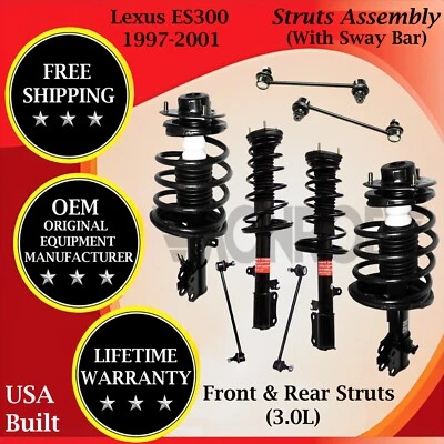 Puntal delantero y trasero Monroe OEM con barra estabilizadora para Lexus ES300 1997-2001 de por vida Wa. Foto 1 de 4