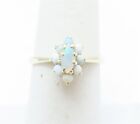 Romany 10K Yellow Gold Marquise Opal Cluster Ring Size 6