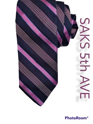 SAKS FIFTH AVENUE LUXURY WOVEN SILK NECKTIE 👔NWT $95 - Image 1 of 4