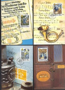 SWEDEN 1980-86 TEN FDC's STAMPS & BOOKLETS ON COVERS POST CARDS WITH BROCHURE - Picture 1 of 4