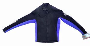 O'Neill Reactor 2 mm Neoprenanzug Oberteil schwarz Ozean Dayglo Damen Langarm Large neu mit Etikett - Bild 1 von 10