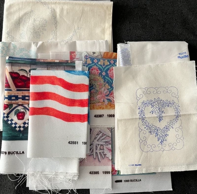 10 PC BUCILLA Spring Summer July 4th Needlepoint Bundle Cross Stitch Tablecloth - Image 1 of 4