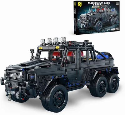 Wrangler 6×6 Pickup Cars Truck Building Kit,1:8 Scale Vehicle Toys Moc Model wit - Image 1 of 4