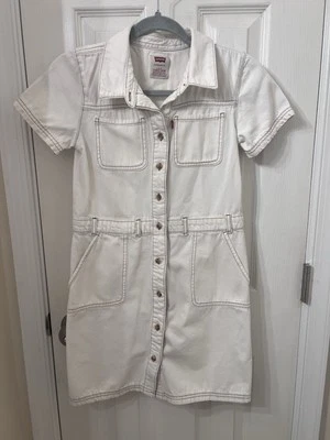 Levi’s White Denim Dress Size 12/13 - Image 1 of 4