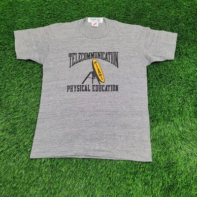 Vintage 80s Jerzees Shirt Womens Large 19x26 Gray USA - Image 1 of 4