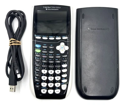Texas Instruments TI-84 Plus C Silver Edition Graphing Calculator Black - Tested - Image 1 of 4