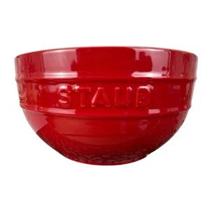 Staub Set of 2 Bowls Large Cherry 6.5” France French Farmhouse Brand New - Picture 1 of 7