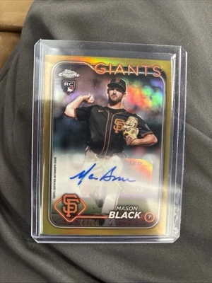 2024 Topps Chrome Update Series Autographs Mason Black #AC-MB Gold Refractor /50 - Image 1 of 3
