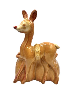 Royal Haeger Rudolph Red Nosed Reindeer Vase / Planter Christmas 1940's VTG 9.5" - Image 1 of 4