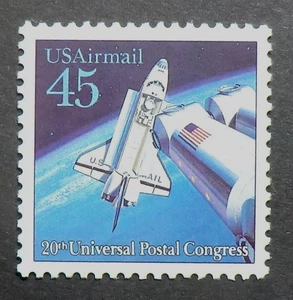 C125 MNH 1989 45c Space Shuttle Program 20th UPU Congress Future Mail Delivery - Picture 1 of 1