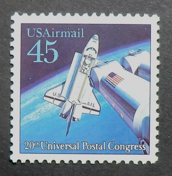 C125 MNH 1989 45c Space Shuttle Program 20th UPU Congress Future Mail Delivery - Image 1 of 1