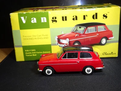 MEGA RARE 1/43 CORGI VANGUARDS AUSTIN A40 FARINA TARTAN RED MIB - Image 1 of 4