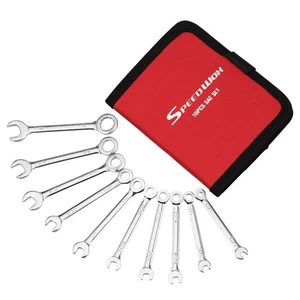 10-Piece Mini Wrench Set, Standard SAE Sizes, High Carbon Steel, Portable Can... - Picture 1 of 7