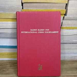 Baden Baden 1925 International Chess Tournament Caissa Edition Vintage Hardcover - Picture 1 of 11