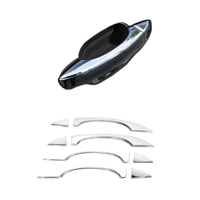 Cubierta de manija de puerta lateral exterior de acero cromado 8 piezas para Audi A6 S6 2012-2018  Foto 1 de 4