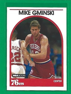 1989-90 NBA Hoops Basketball Mike Gminski #33 Philadelphia 76ers - Picture 1 of 2