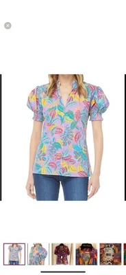 Robert Graham Women's Tropical Mila Top NWT Button Down XS blouse  - Image 1 of 3