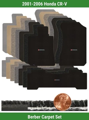 Juego de alfombrillas bereber personalizadas para Honda CR-V 2001-2006 con logotipo (3 piezas) #SGT Foto 1 de 4