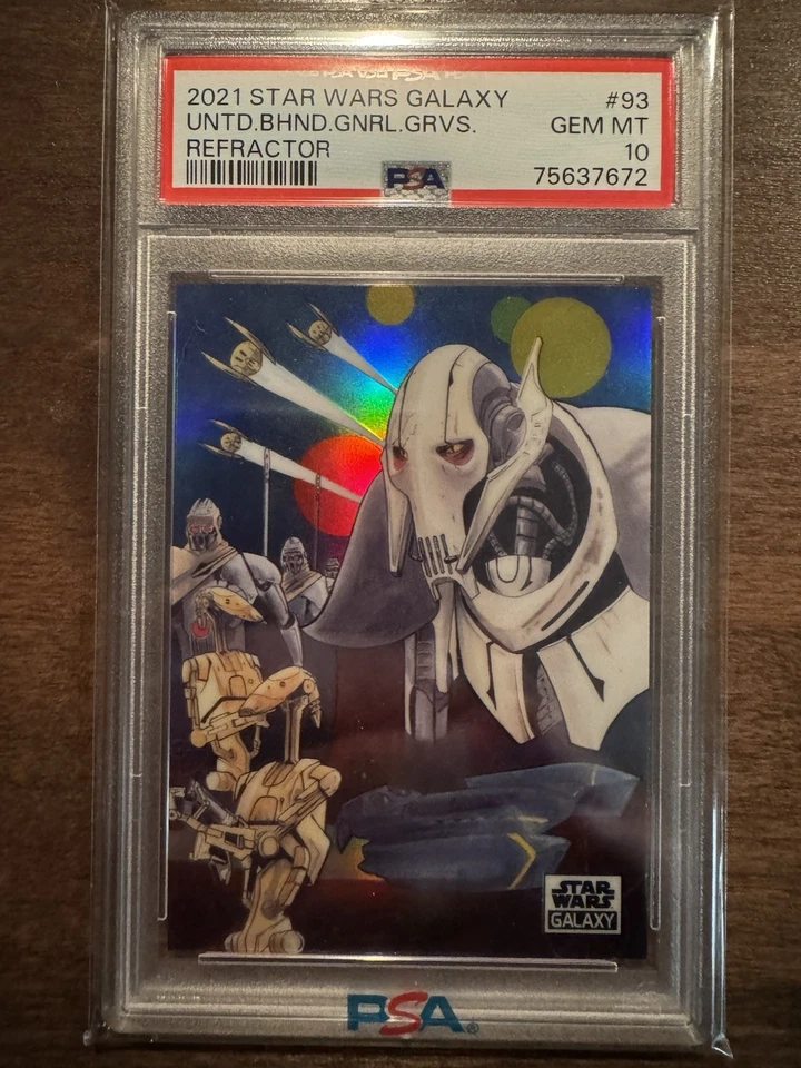 (PSA 10) 2021 Star Wars Galaxy #93, “United Behind General Grievous” Refractor - Image 1 of 2