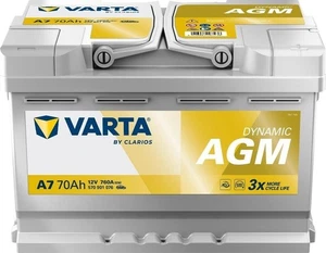 Varta Dynamic AGM 70Ah A7 760A 12V Autobatterie (570901076) Start-Stop geeignet - Bild 1 von 7