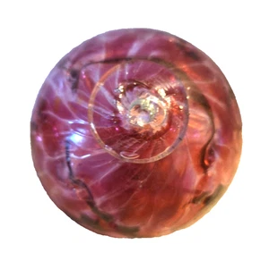 Pink or Purple 3.5” Art Glass Orb Hand Blown Fingers Swirl Home Decor - Picture 1 of 6