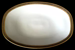 Hutschenreuther Hohenberg Serving Platter Gold and Platinum Rim 12.25 x 8.25 in. - Picture 1 of 8