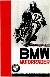 1935 BMW Motorcycle - Promotional Advertising Poster - Picture 1 of 1