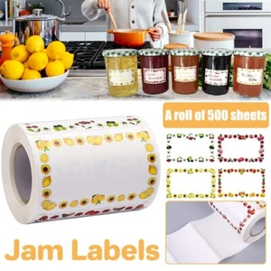 500X Adhesive Freezer Food Jam Stickers Label Kitchen Sticker Food Storage Label - Picture 1 of 13